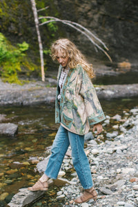 Market of Stars - Earth & Sky Fleece Lined Cozy Cottage Cardigan Kimono Jacket