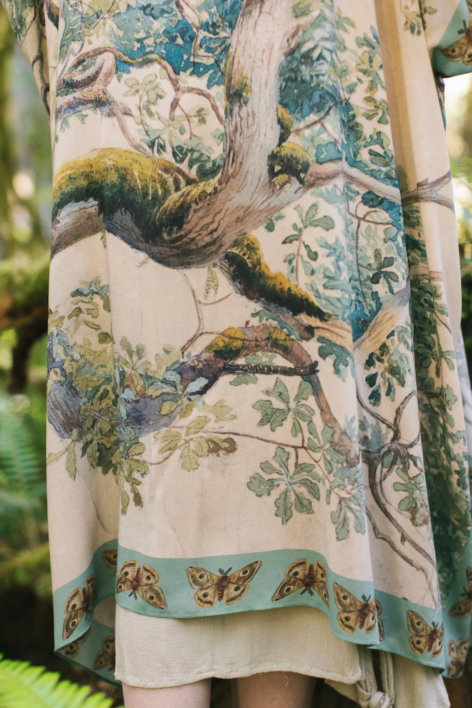 Market of Stars - Earth and Sky Bohemian Bamboo Kimono with Tree Print