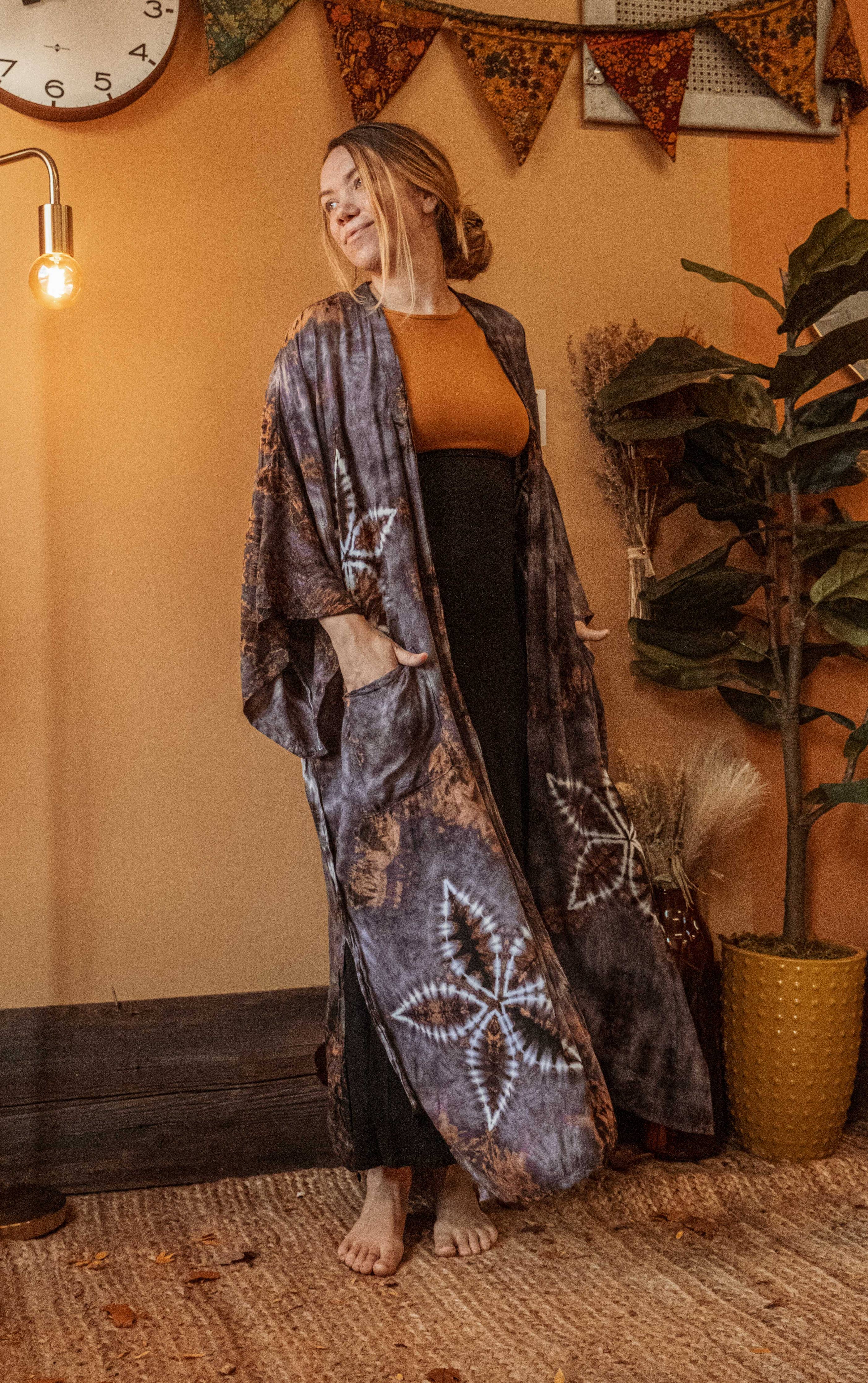 Bohemian Hippie Hand Dyed Kimono