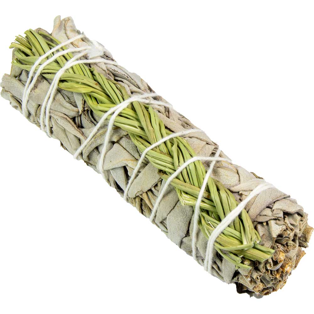 Smudging Stick - White Sage and Sweetgrass 4"