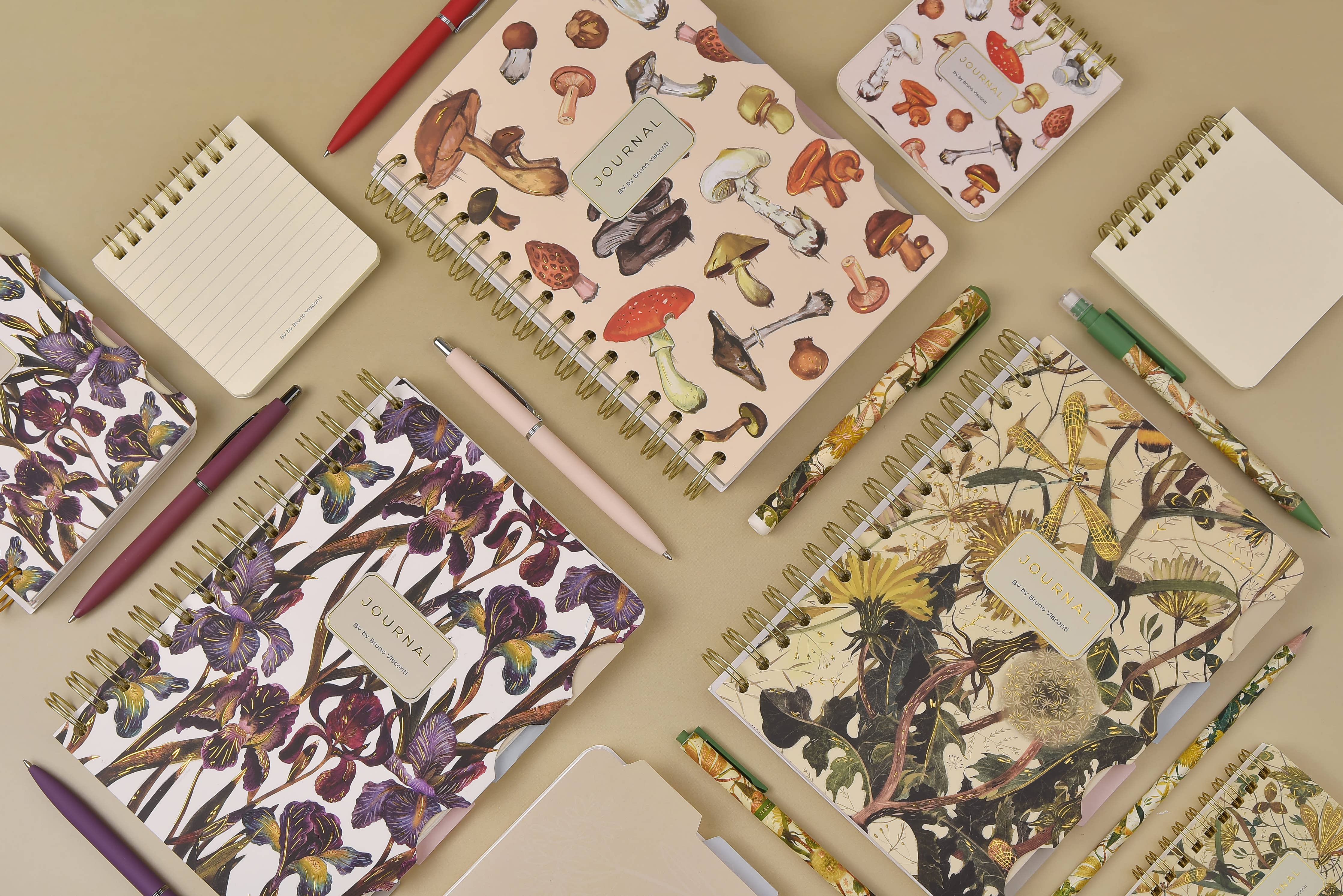 Art Journal   - Mushrooms on White