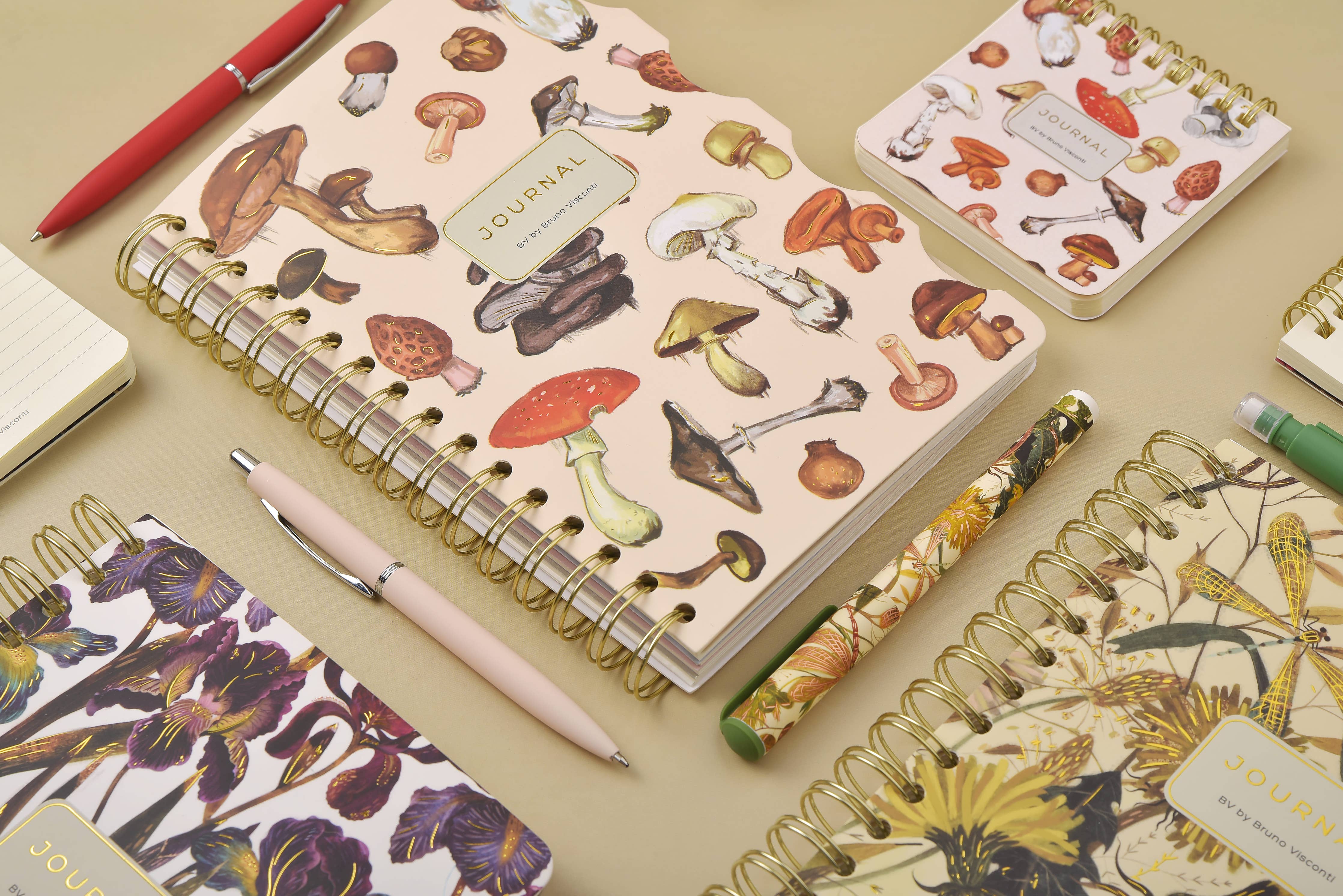 Art Journal   - Mushrooms on White