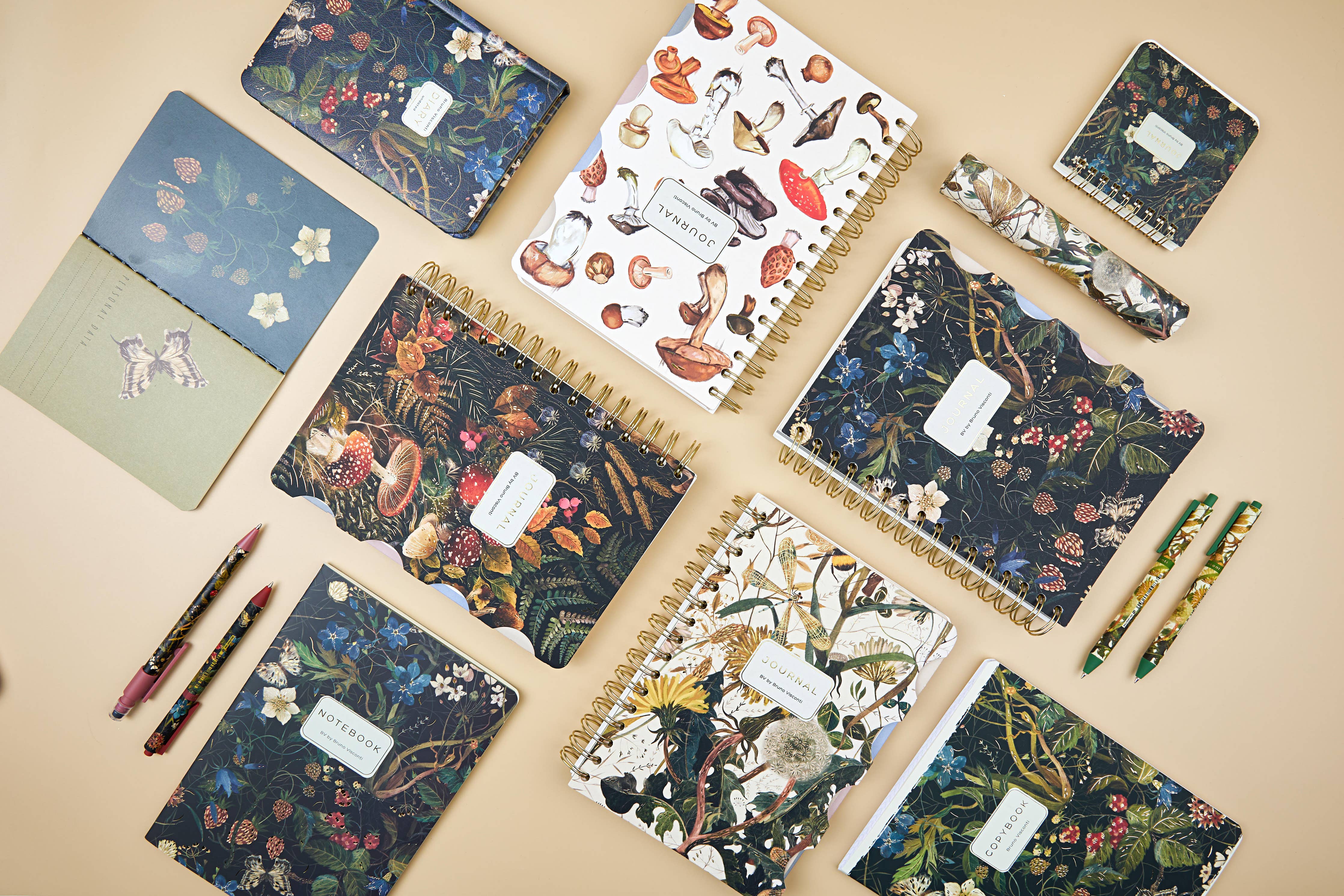 Art Journal   - Mushrooms on White