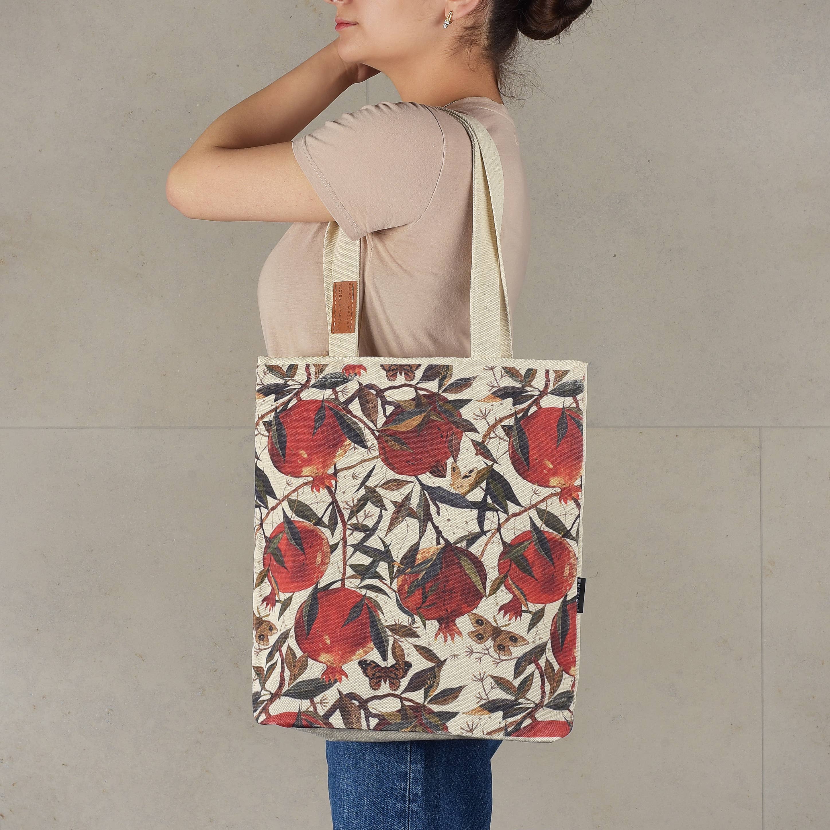 Canvas Shopper Pomegranate