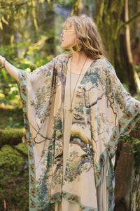 Market of Stars - Earth and Sky Bohemian Bamboo Kimono with Tree Print