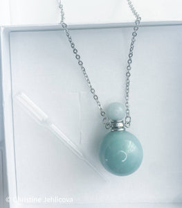HoopLa Style - Perfume Bottle - Globe shaped - Different Gemstone choices