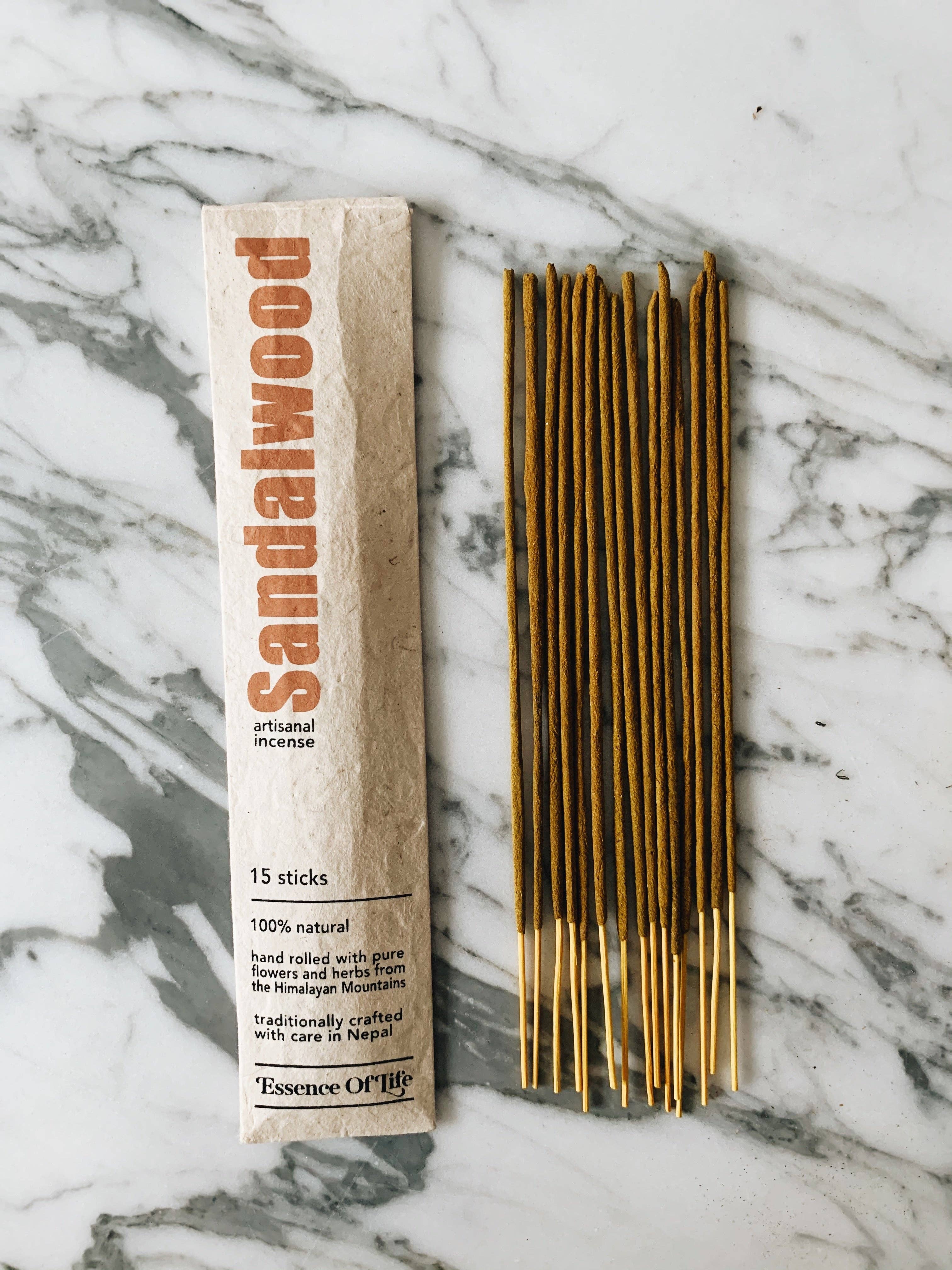 Handcrafted Natural Incense - Sandalwood