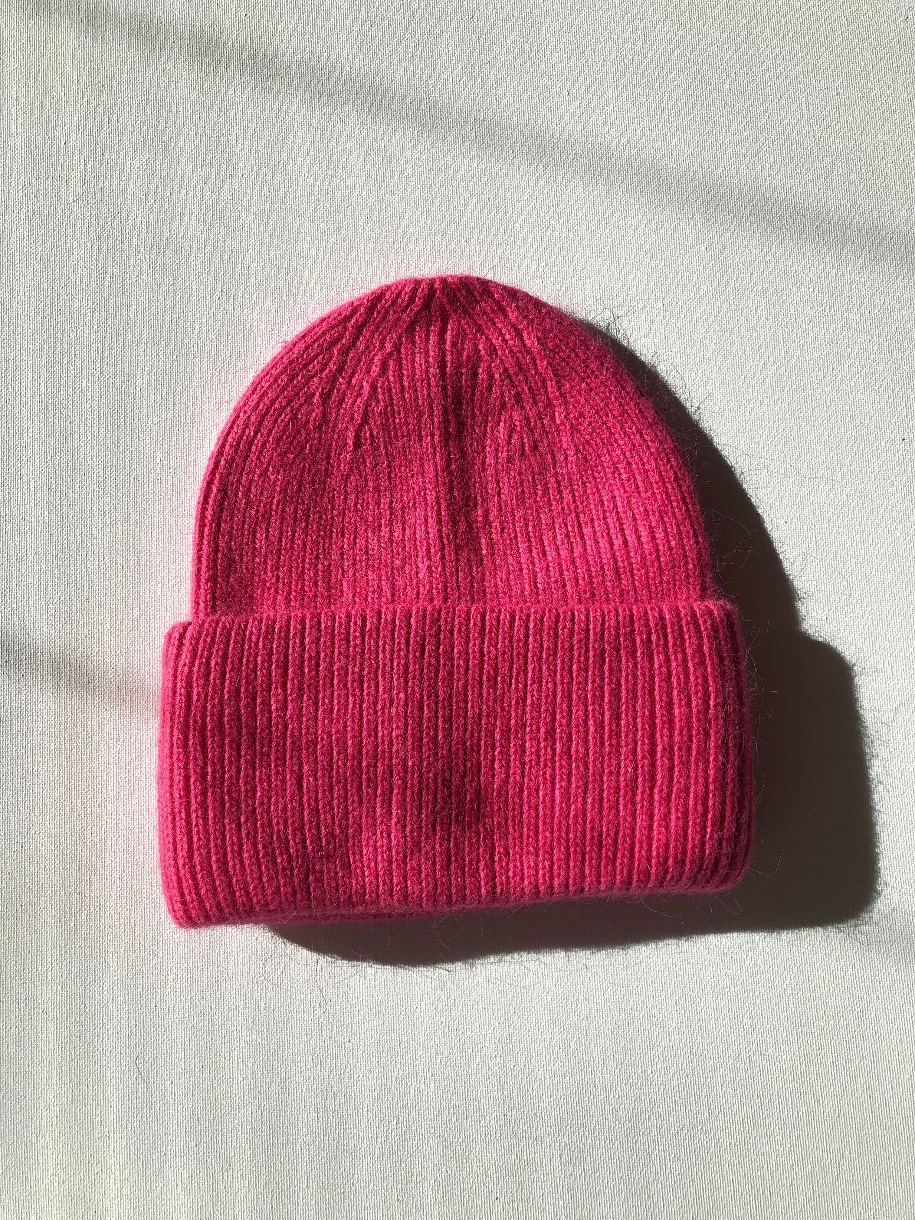 Royal Angora Beanie: Ruby