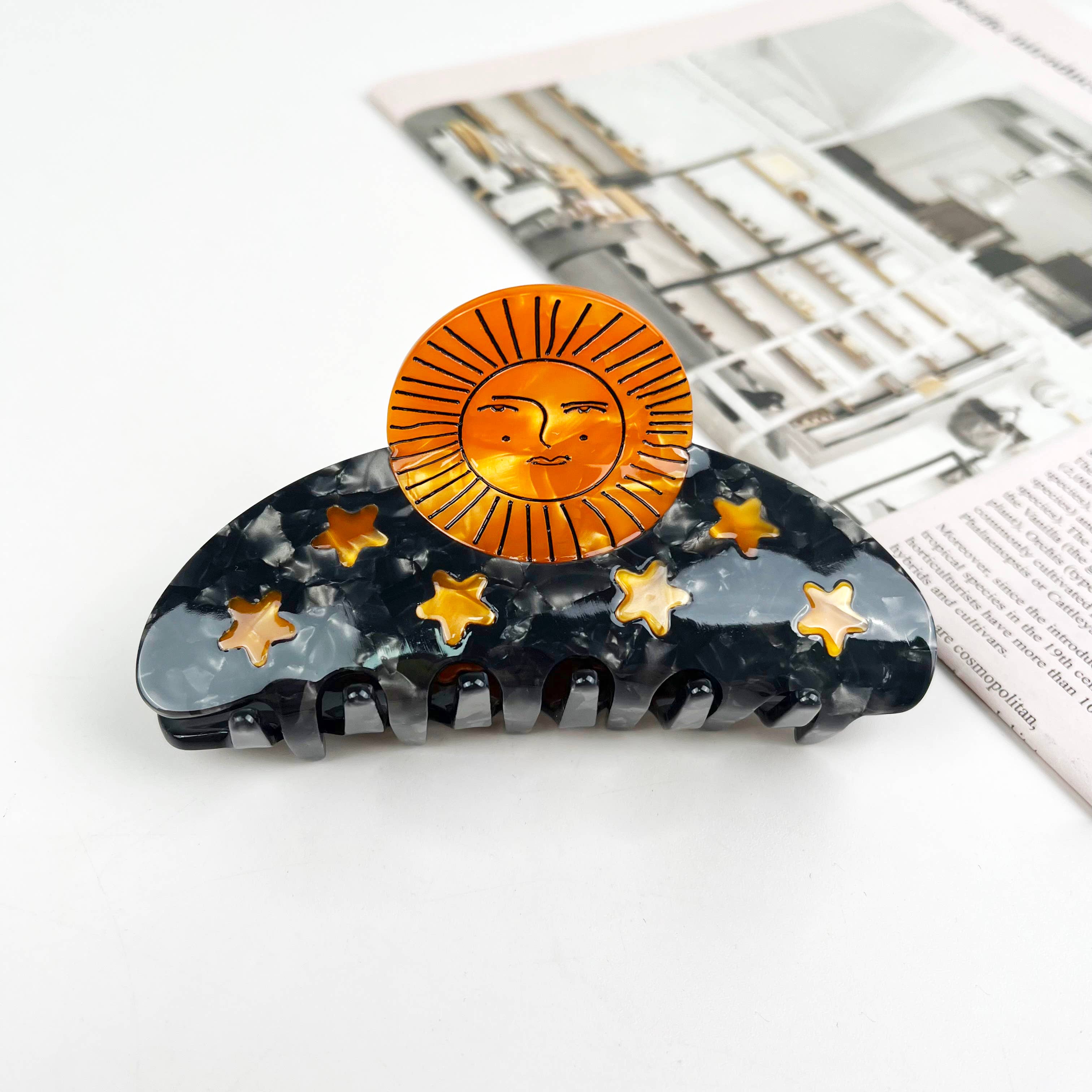 Sun Claw Clip Moon Hair Clips: Moon