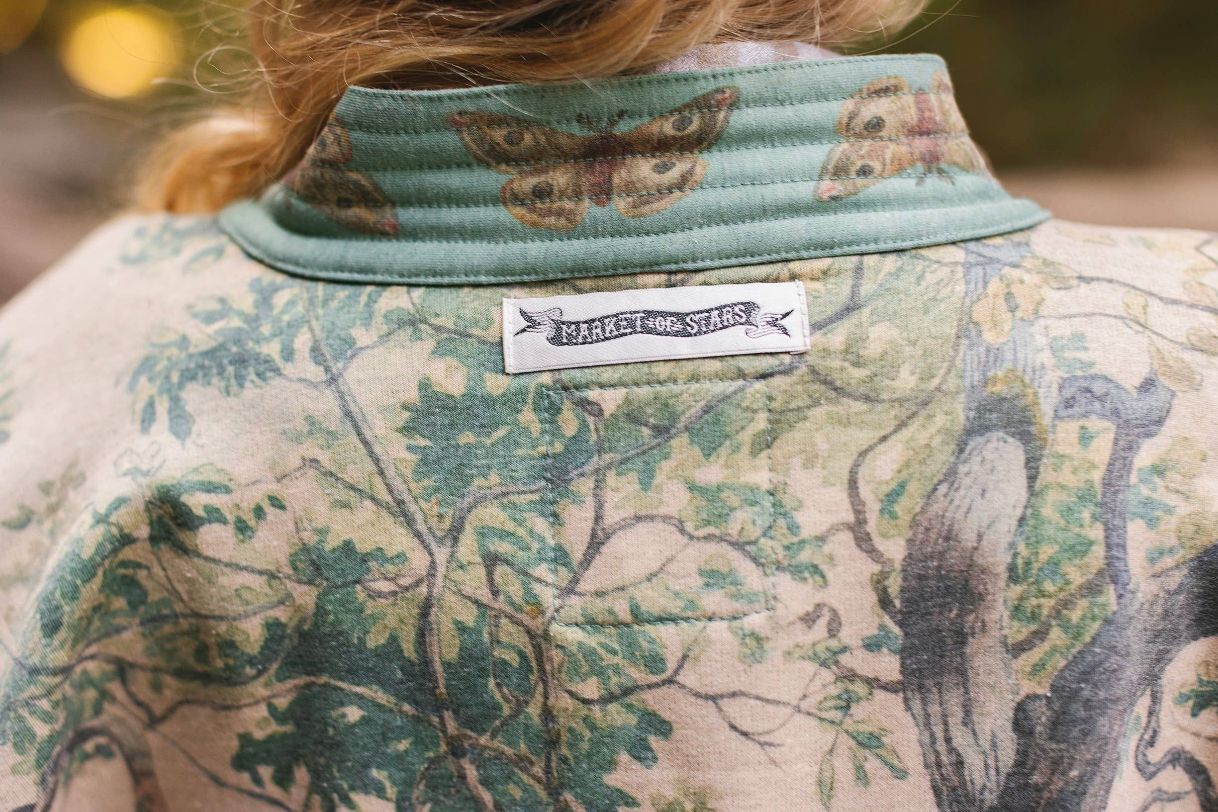 Market of Stars - Earth & Sky Fleece Lined Cozy Cottage Cardigan Kimono Jacket