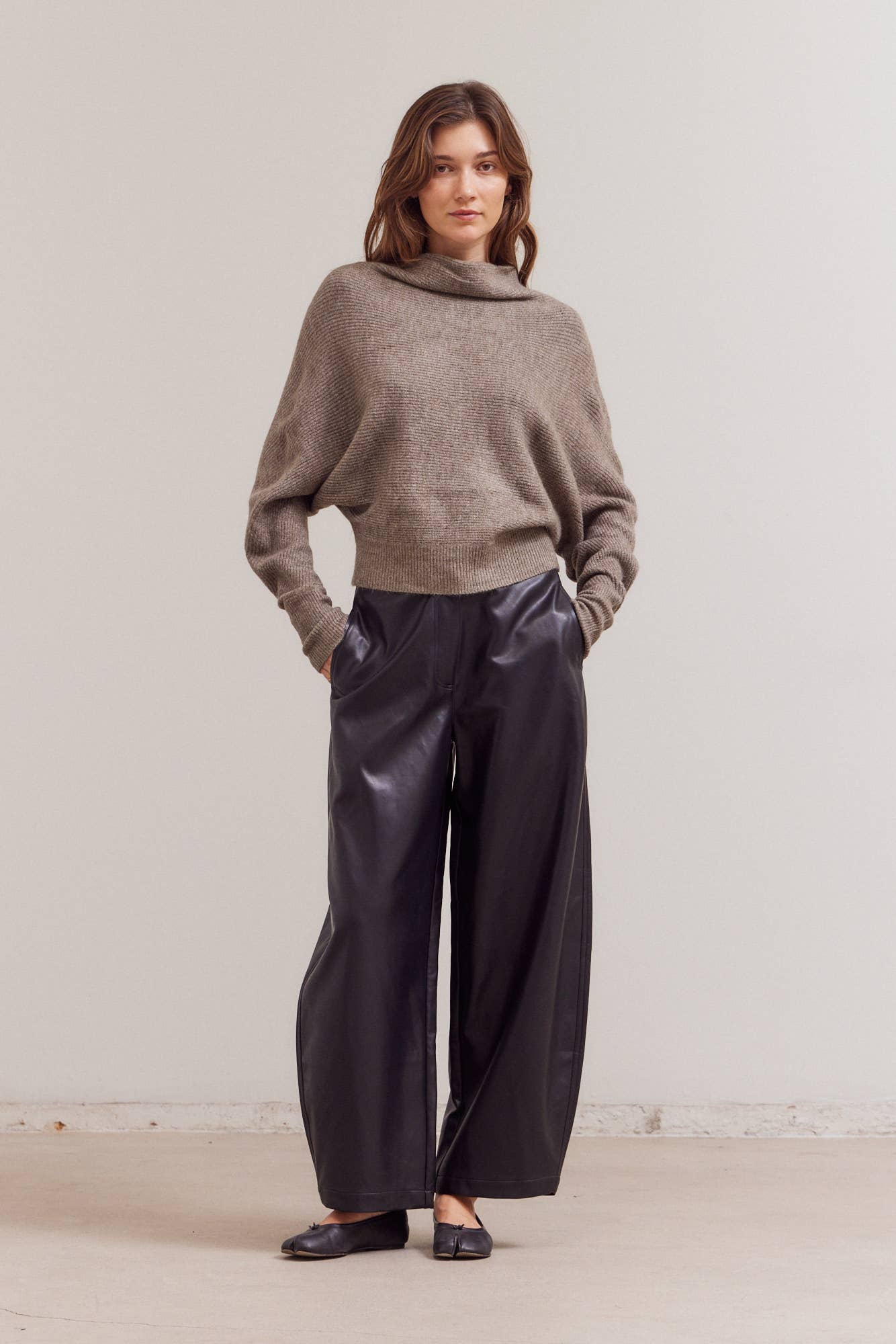 Cowl Neck Batwing Sweater