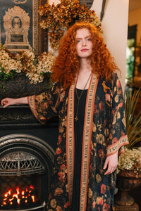 Heart of Gold Opera Duster Kimono Robe w/ Sacred Heart