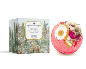 A Pleasant Thought - MERRY | BERRY MEDLEY & ORANGE ZEST | BATH BOMB: With Box