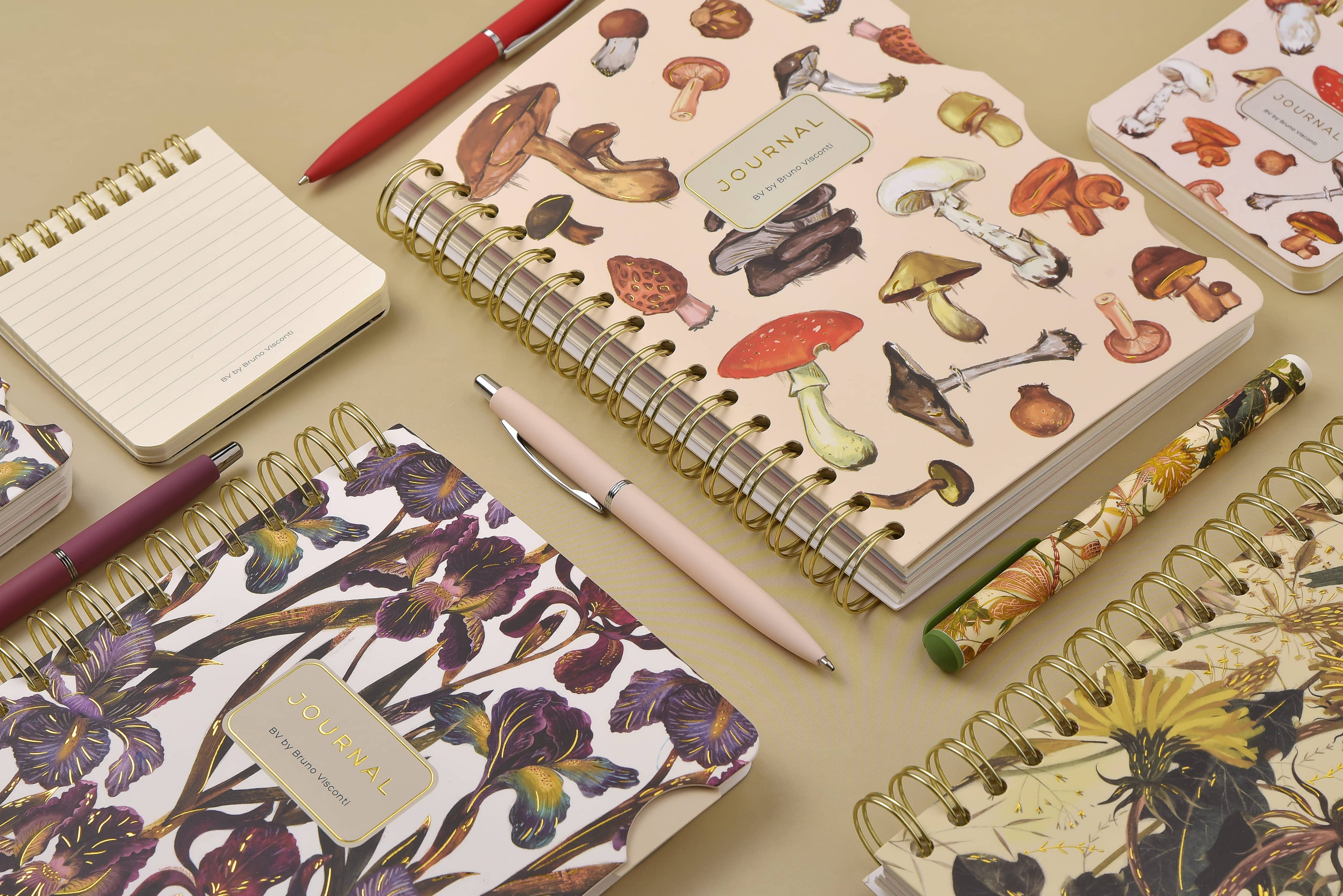 Art Journal   - Mushrooms on White