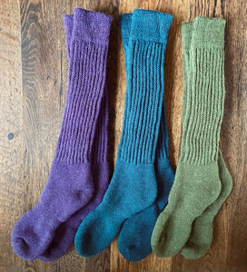 Samantha Holmes Alpaca - Alpaca Chunky Knee Socks: Sage