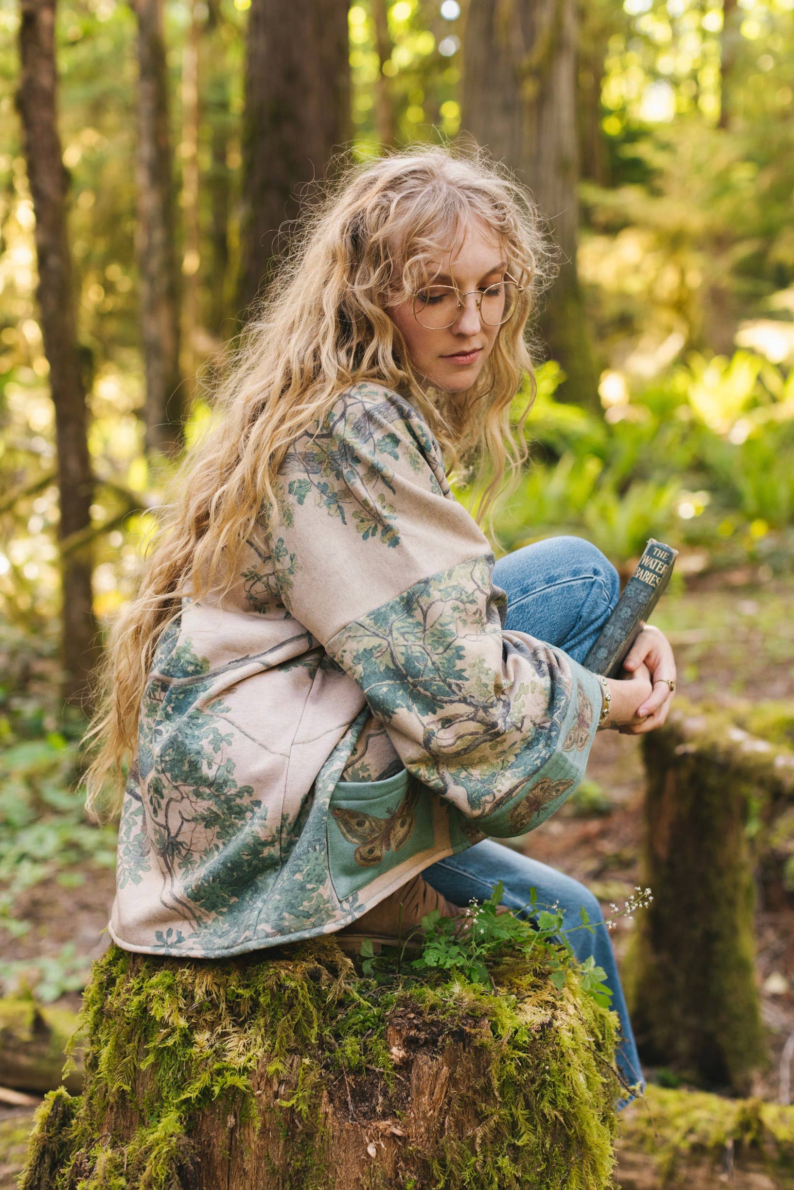 Market of Stars - Earth & Sky Fleece Lined Cozy Cottage Cardigan Kimono Jacket