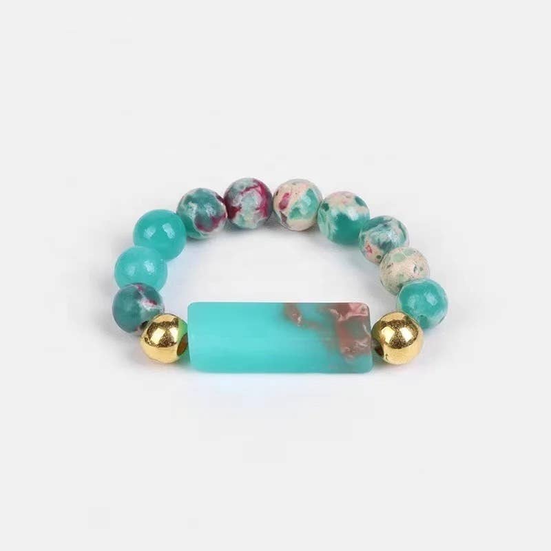 HoopLa Style - Ring Stacking stretch Rings. Stretch Gemstone Rings Comfort