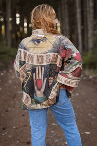 Market of Stars - Friendship Love & Truth Cozy Fleece Cardigan Kimono Jacket