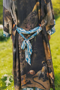 Market of Stars - Wild Beauty Bamboo Kimono Duster Robe with Peacock Print