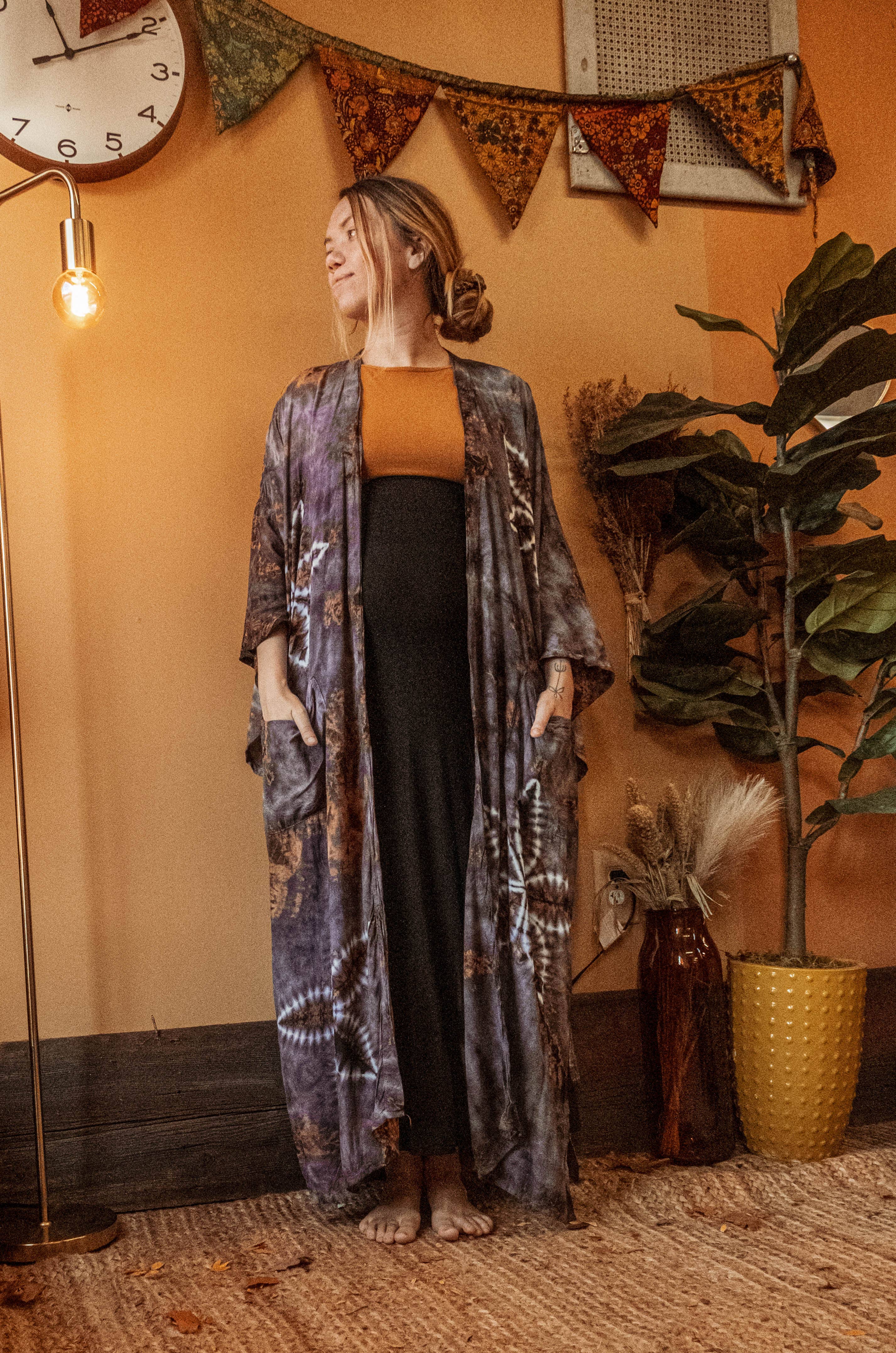 Bohemian Hippie Hand Dyed Kimono