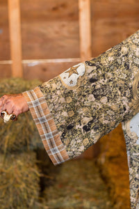 Born To Run Opera Duster Kimono Robe w/ Wild Horses & Floral