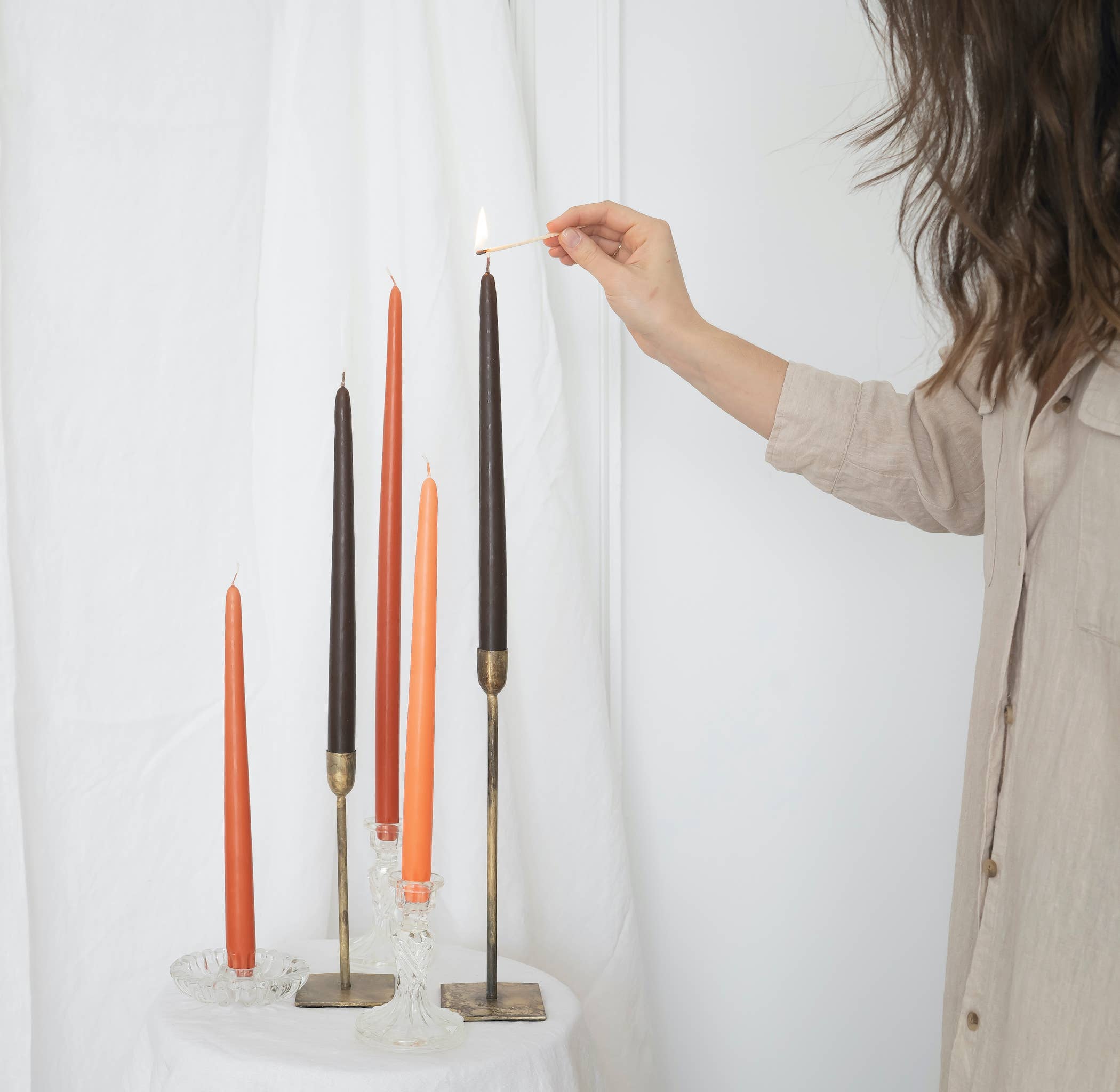 Taper Candles - Terracotta