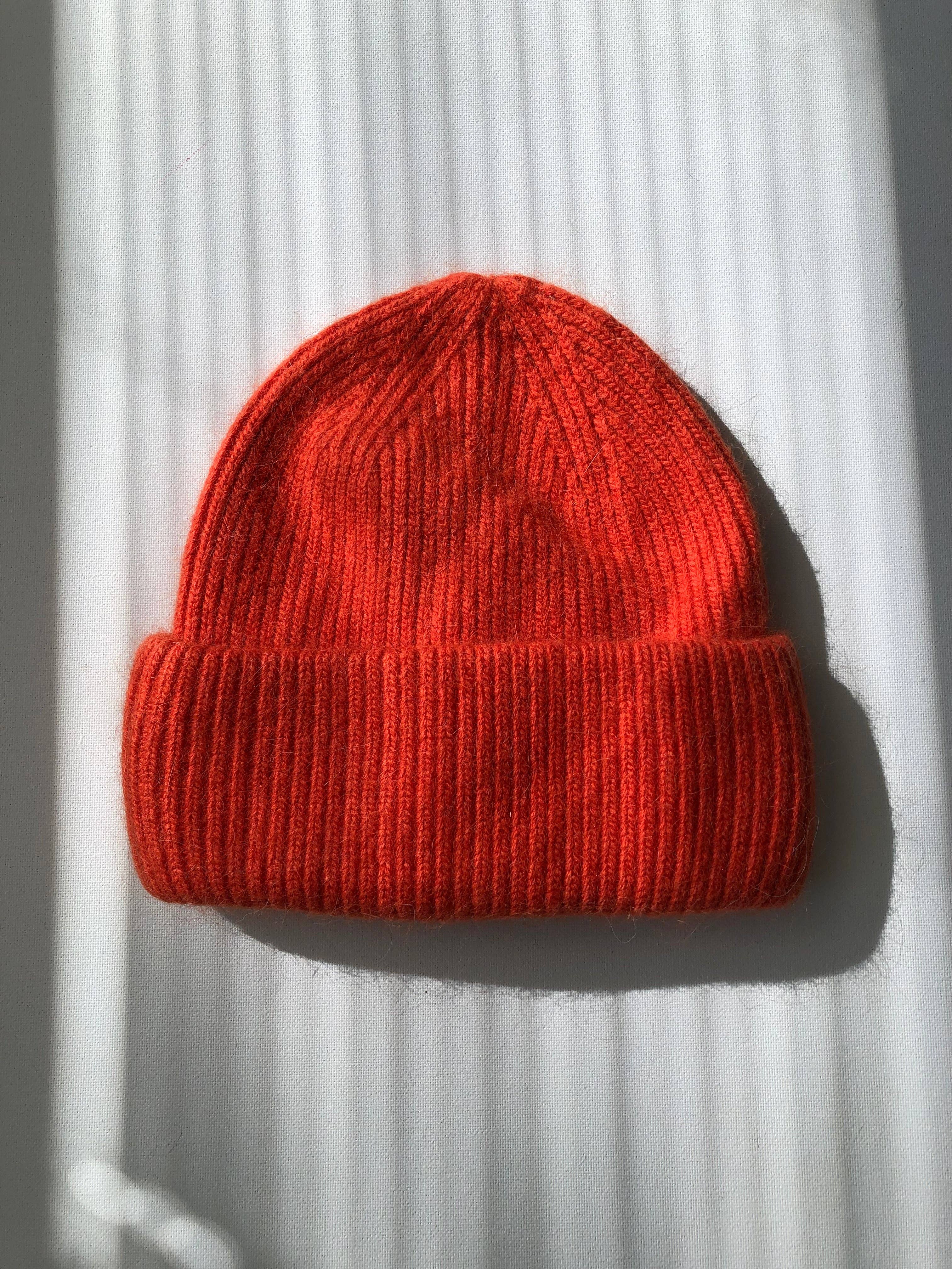 Royal Angora Beanie: Garnet