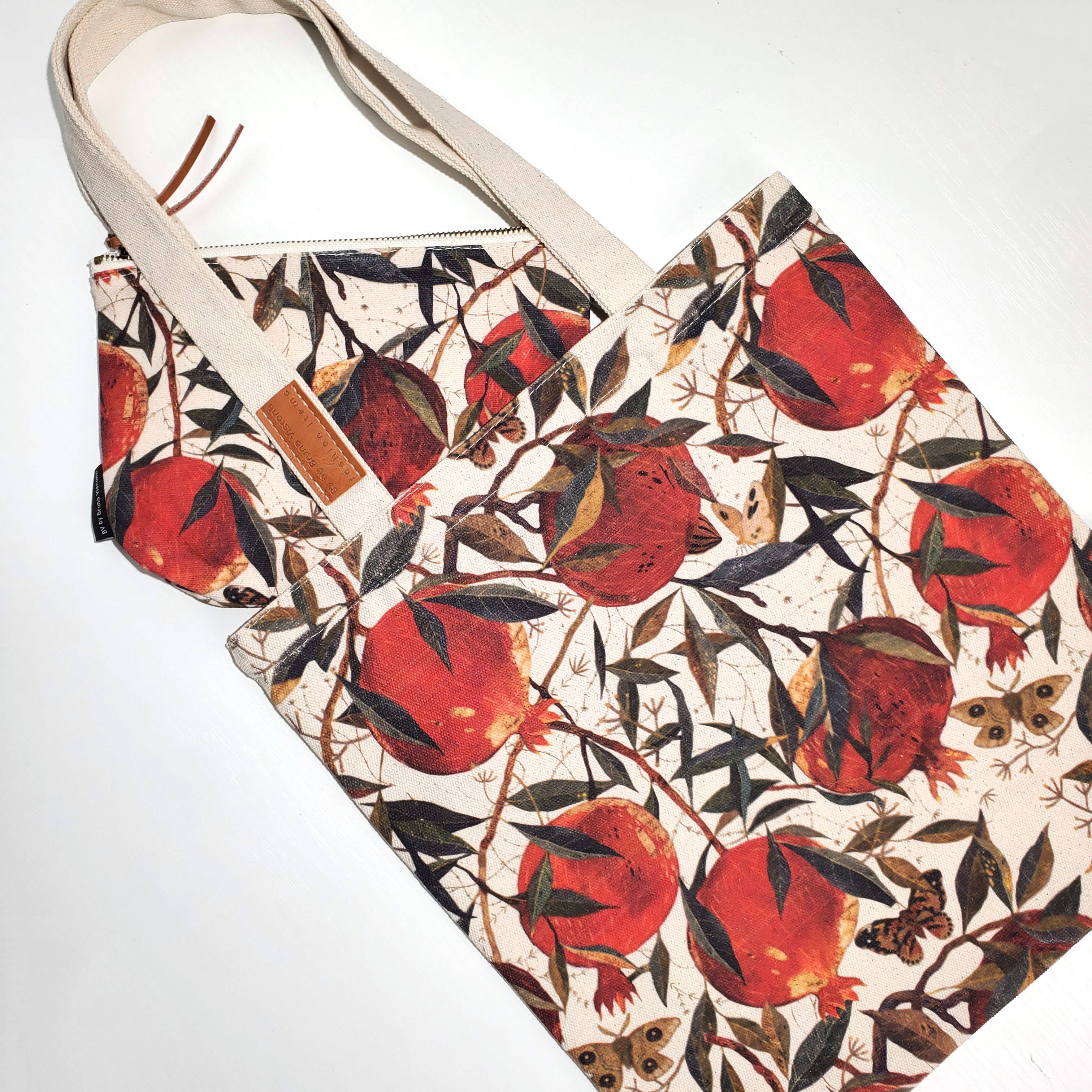 Canvas Shopper Pomegranate