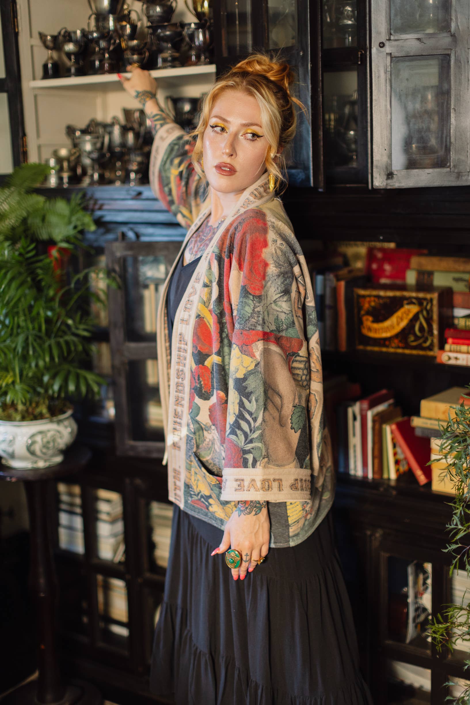 Market of Stars - Friendship Love & Truth Cozy Fleece Cardigan Kimono Jacket