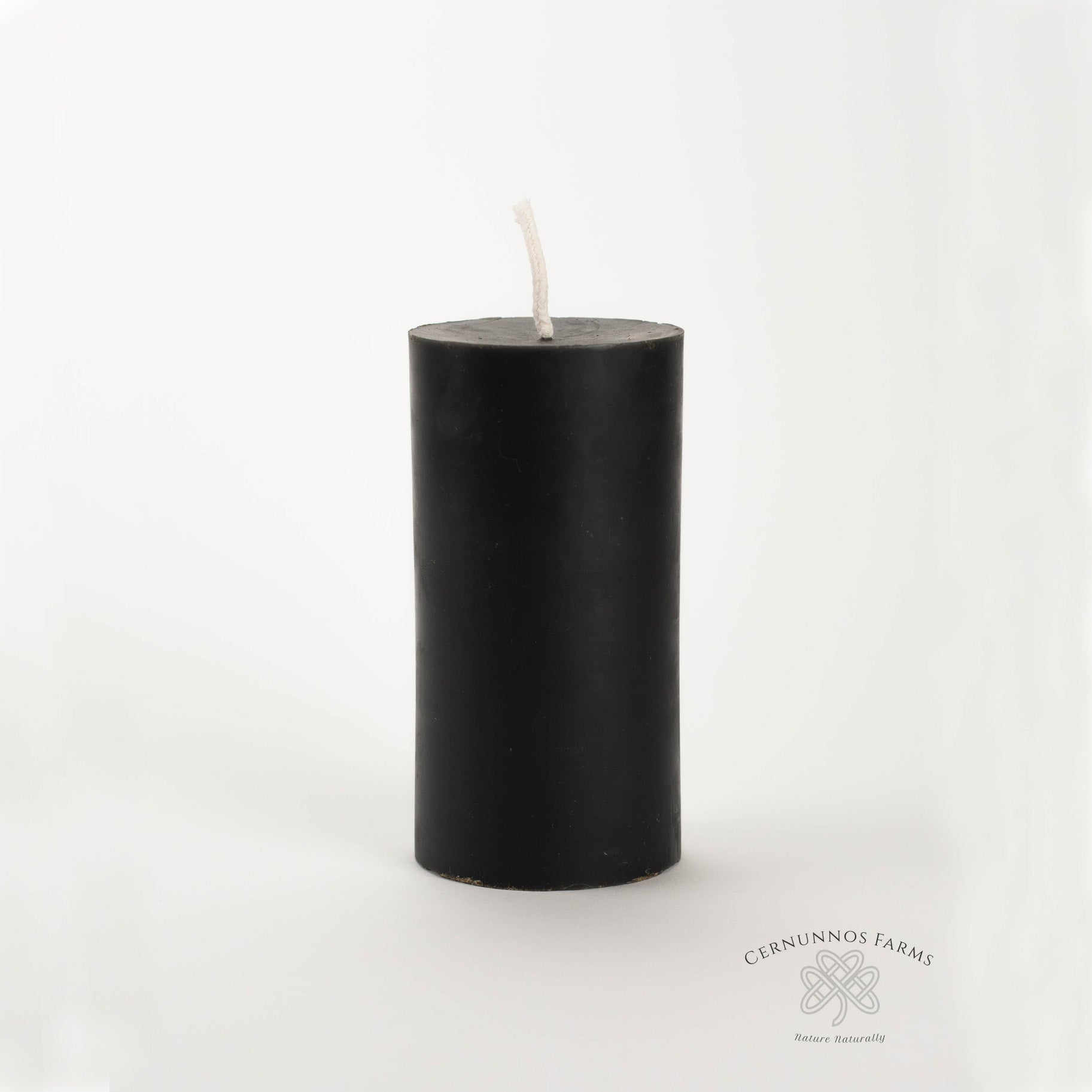 Black Beeswax pillar candle