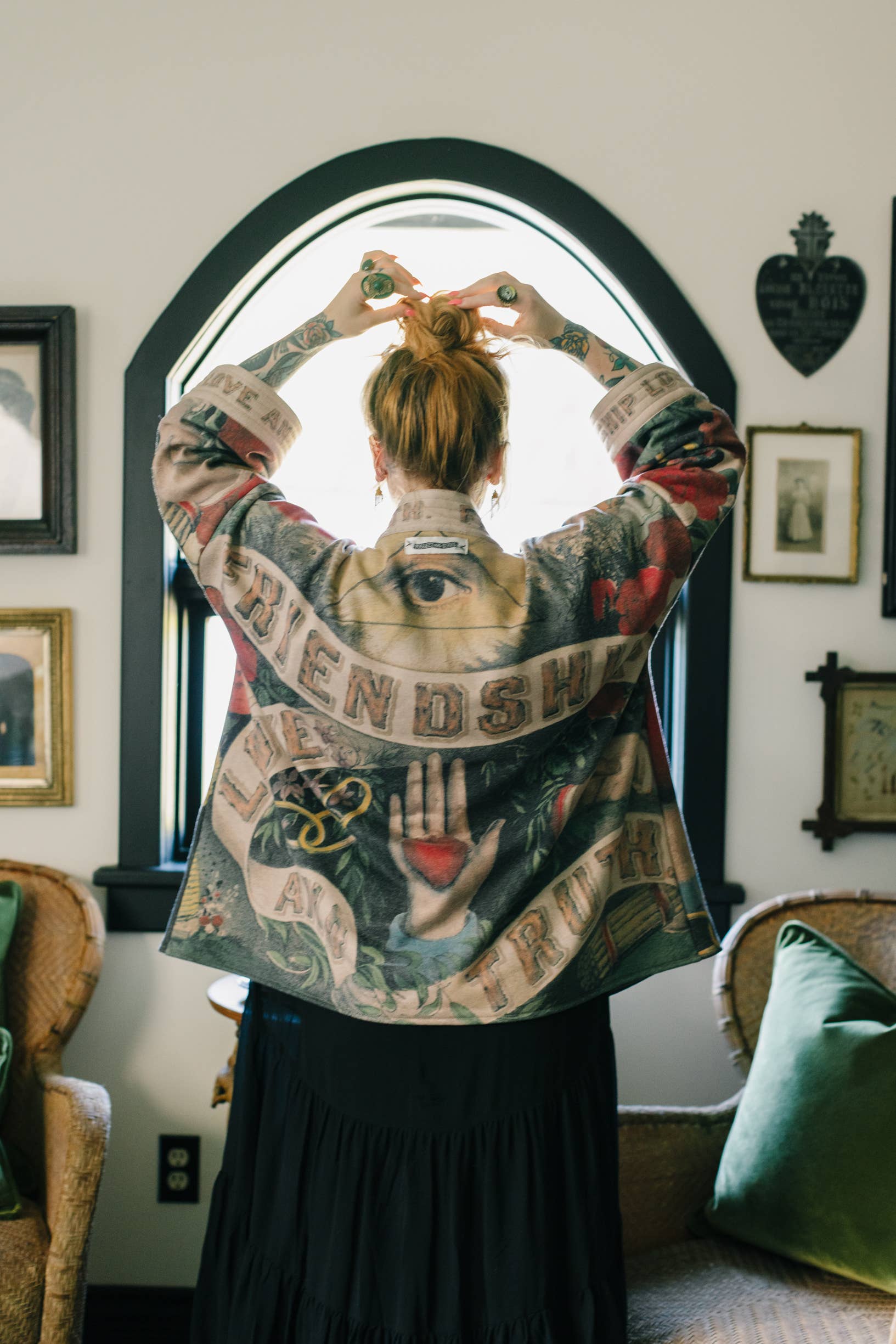 Market of Stars - Friendship Love & Truth Cozy Fleece Cardigan Kimono Jacket