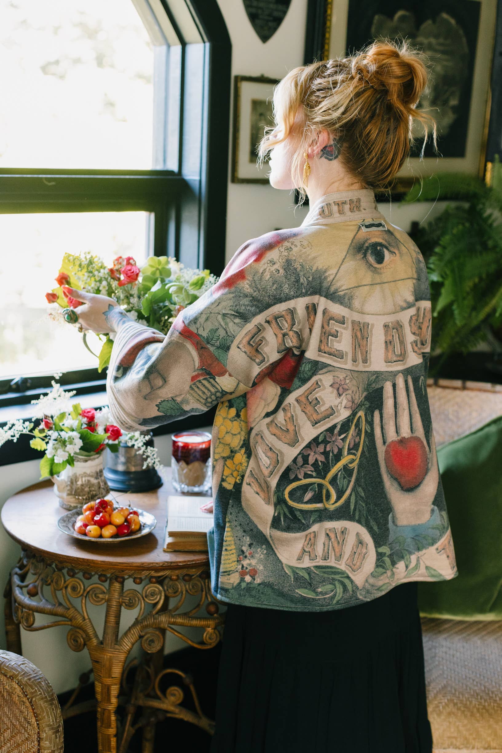 Market of Stars - Friendship Love & Truth Cozy Fleece Cardigan Kimono Jacket