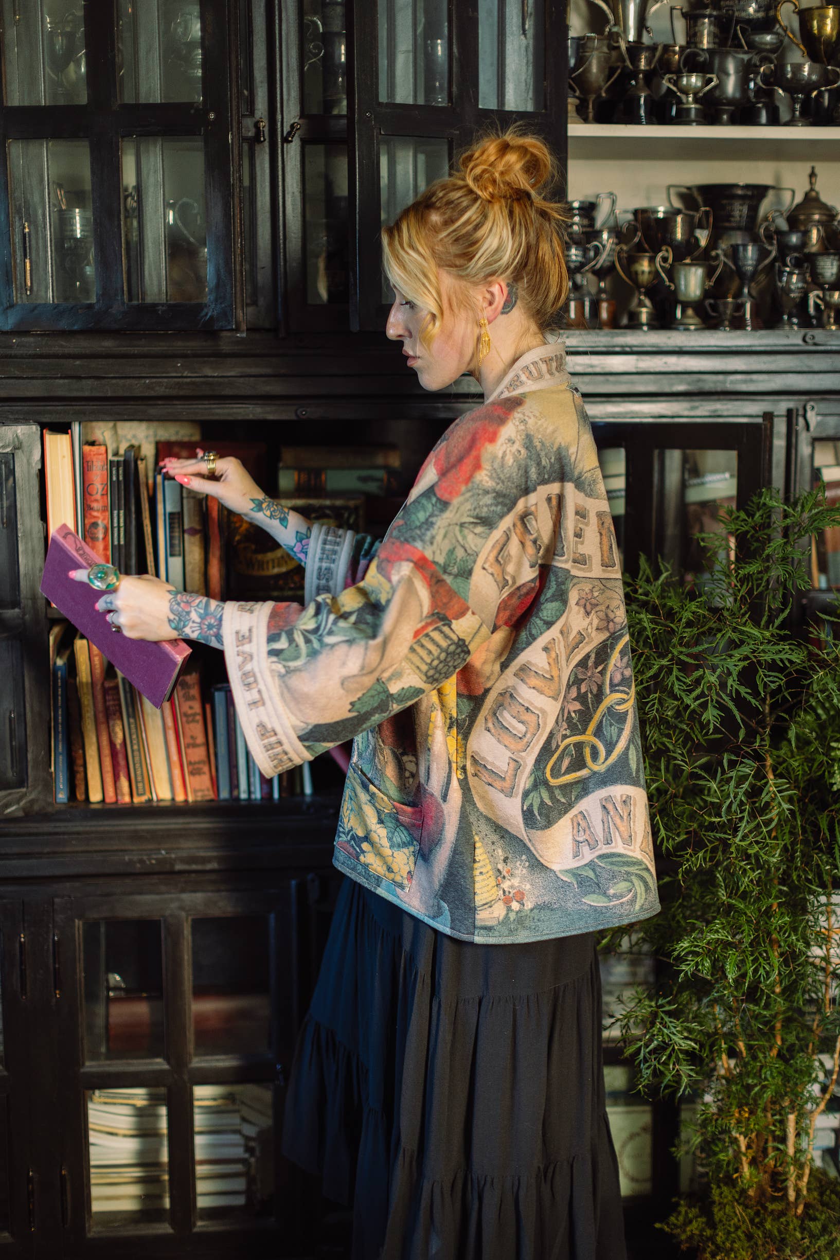 Market of Stars - Friendship Love & Truth Cozy Fleece Cardigan Kimono Jacket