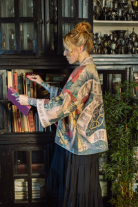 Market of Stars - Friendship Love & Truth Cozy Fleece Cardigan Kimono Jacket