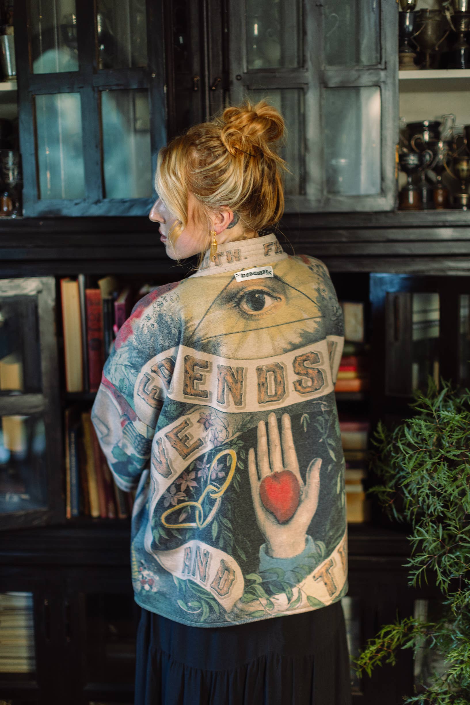 Market of Stars - Friendship Love & Truth Cozy Fleece Cardigan Kimono Jacket