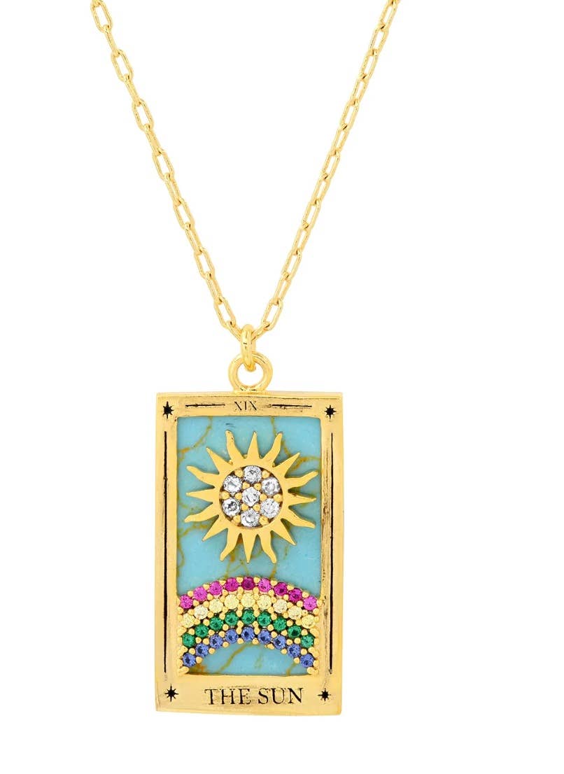 HoopLa Style - Tarot Card Necklace - The Star, The World, The Sun, The Moon