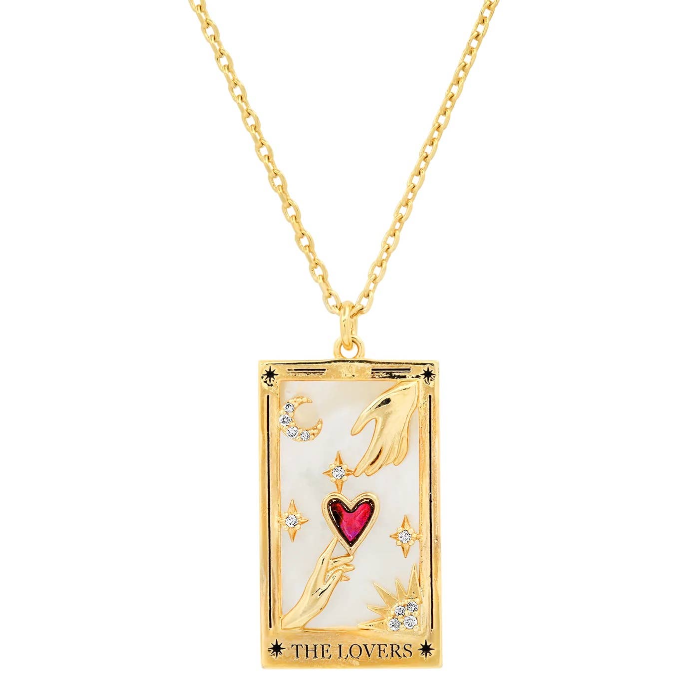 HoopLa Style - Tarot Card Necklace- The Lovers, The Magician, The Queen of Cups, The The Wheel Of Fortune