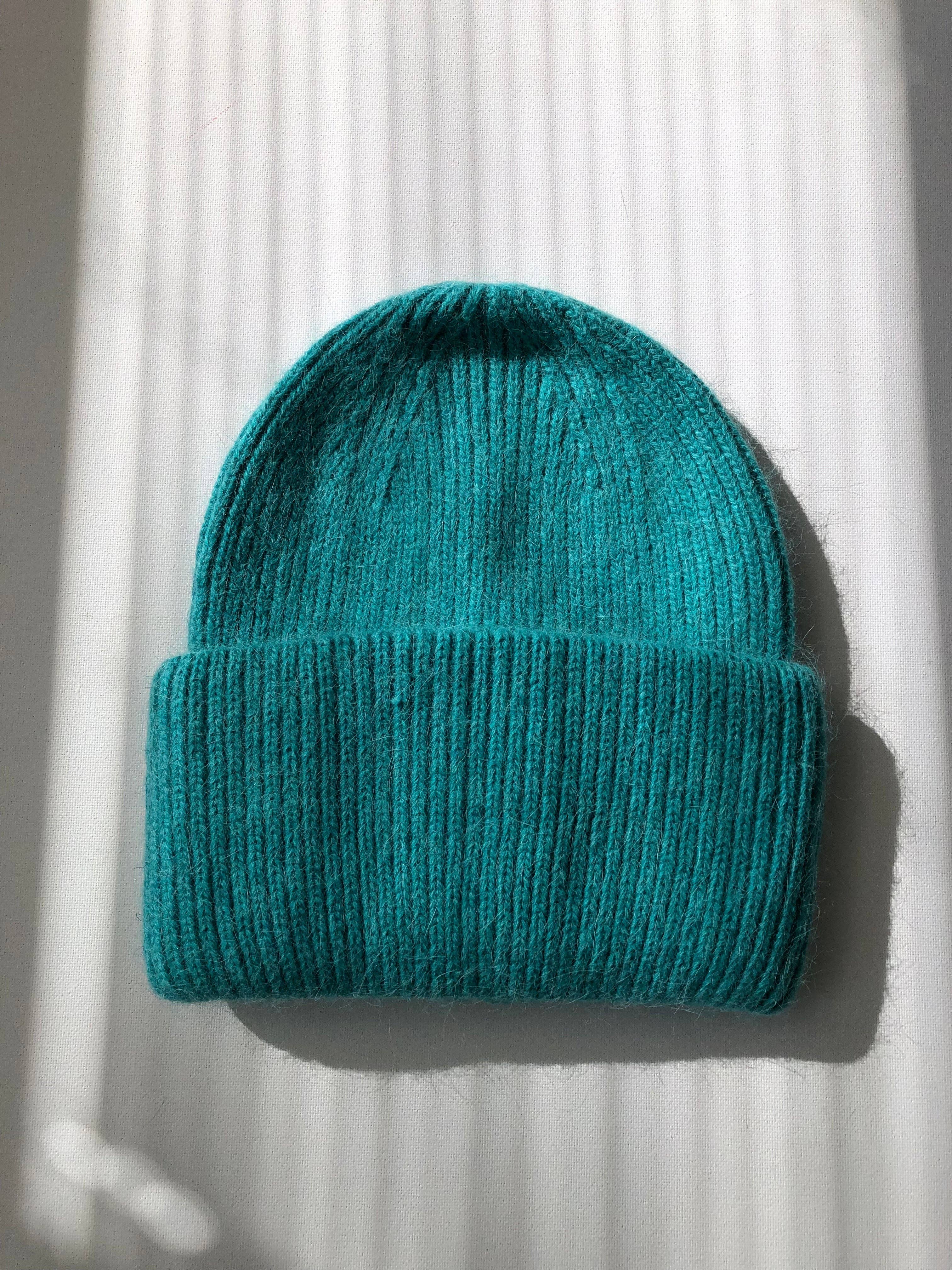 Royal Angora Beanie: Emerald