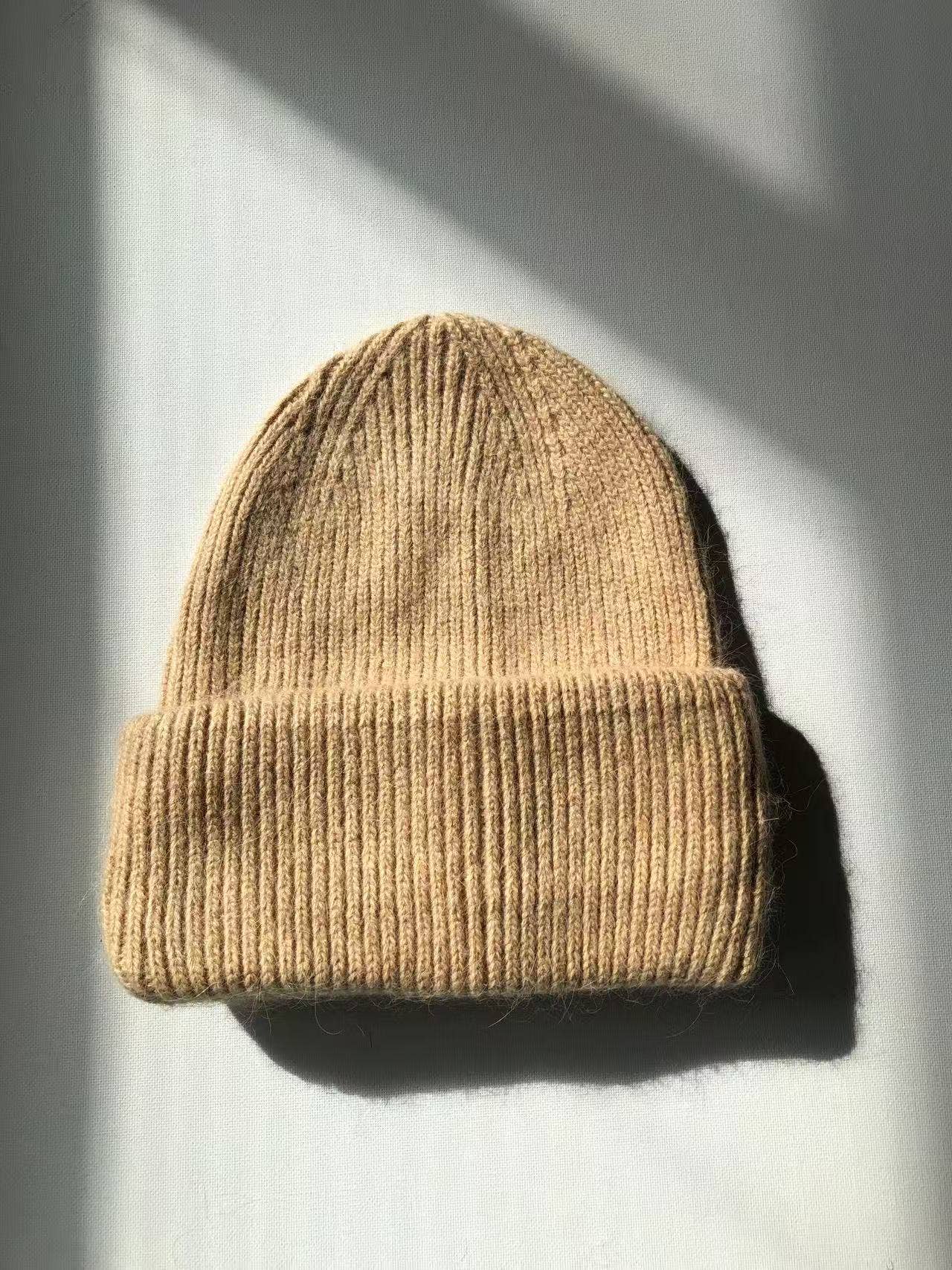 Royal Angora Beanie: Light Grey
