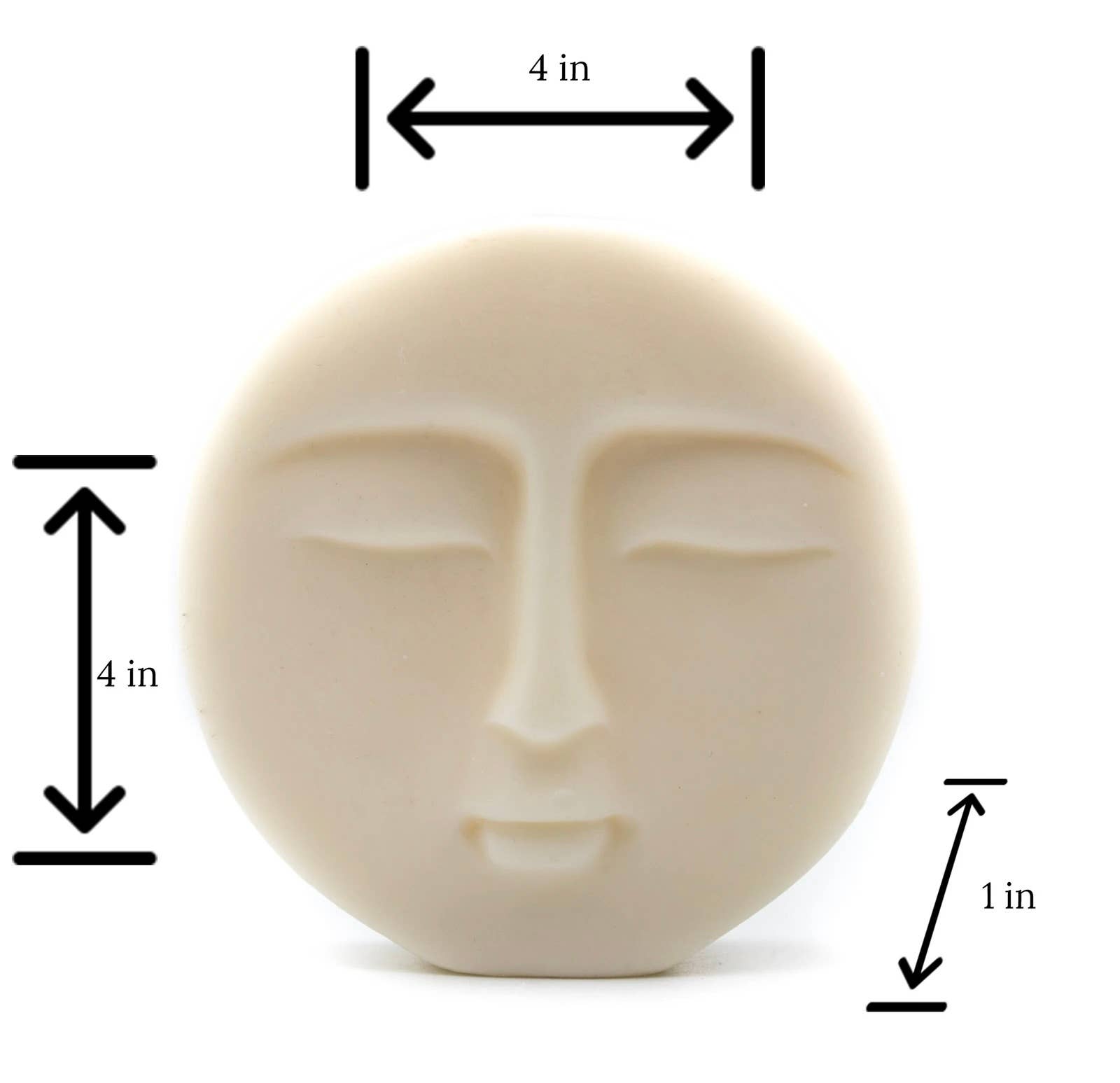 A Pleasant Thought - MOON | PILLAR CANDLE: White