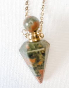 Jasper- Stone Pendulum - Window, sleep, Necklace- Diffuser