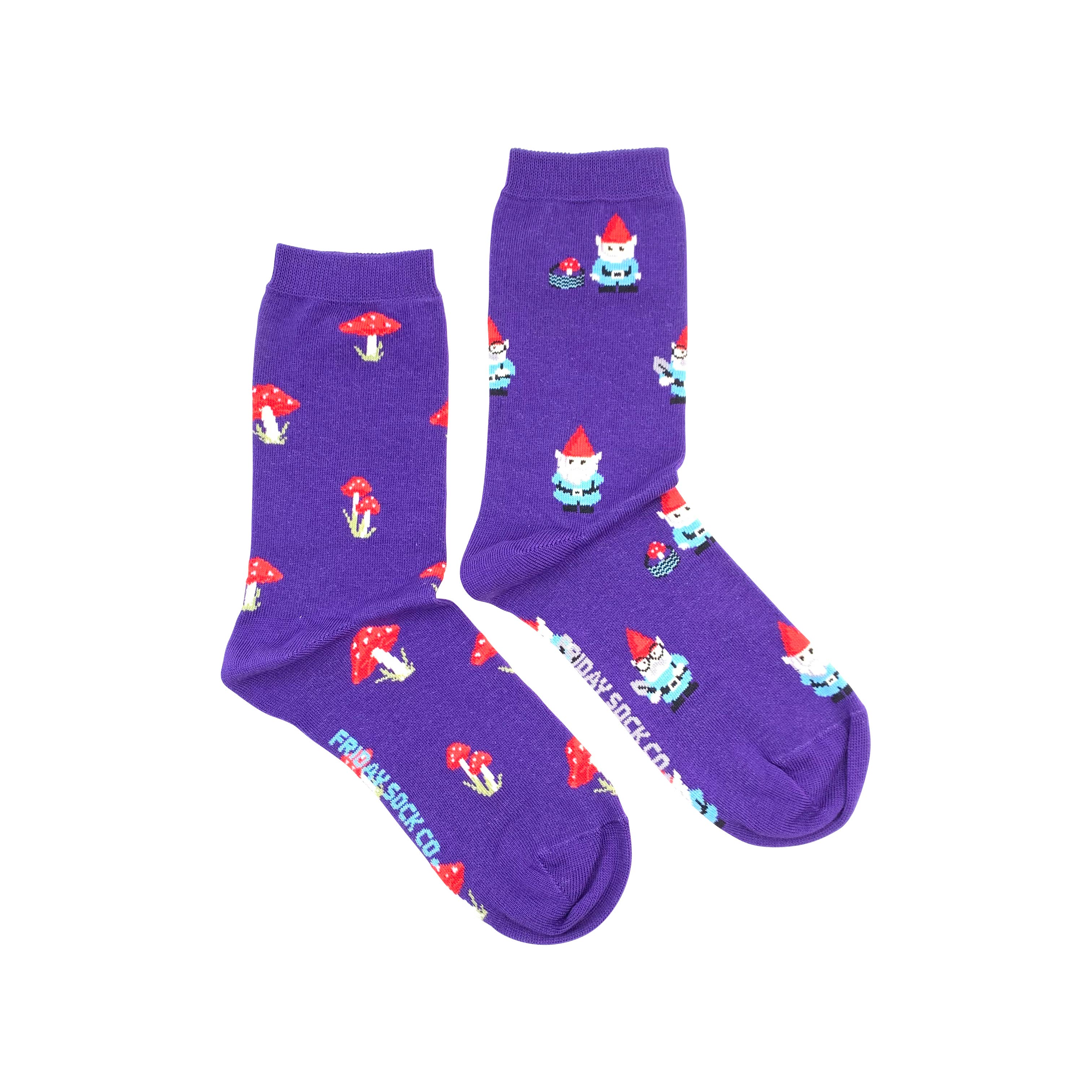 Friday Sock Co. - Women’s Socks | Gnome and Mushroom | Mismatched