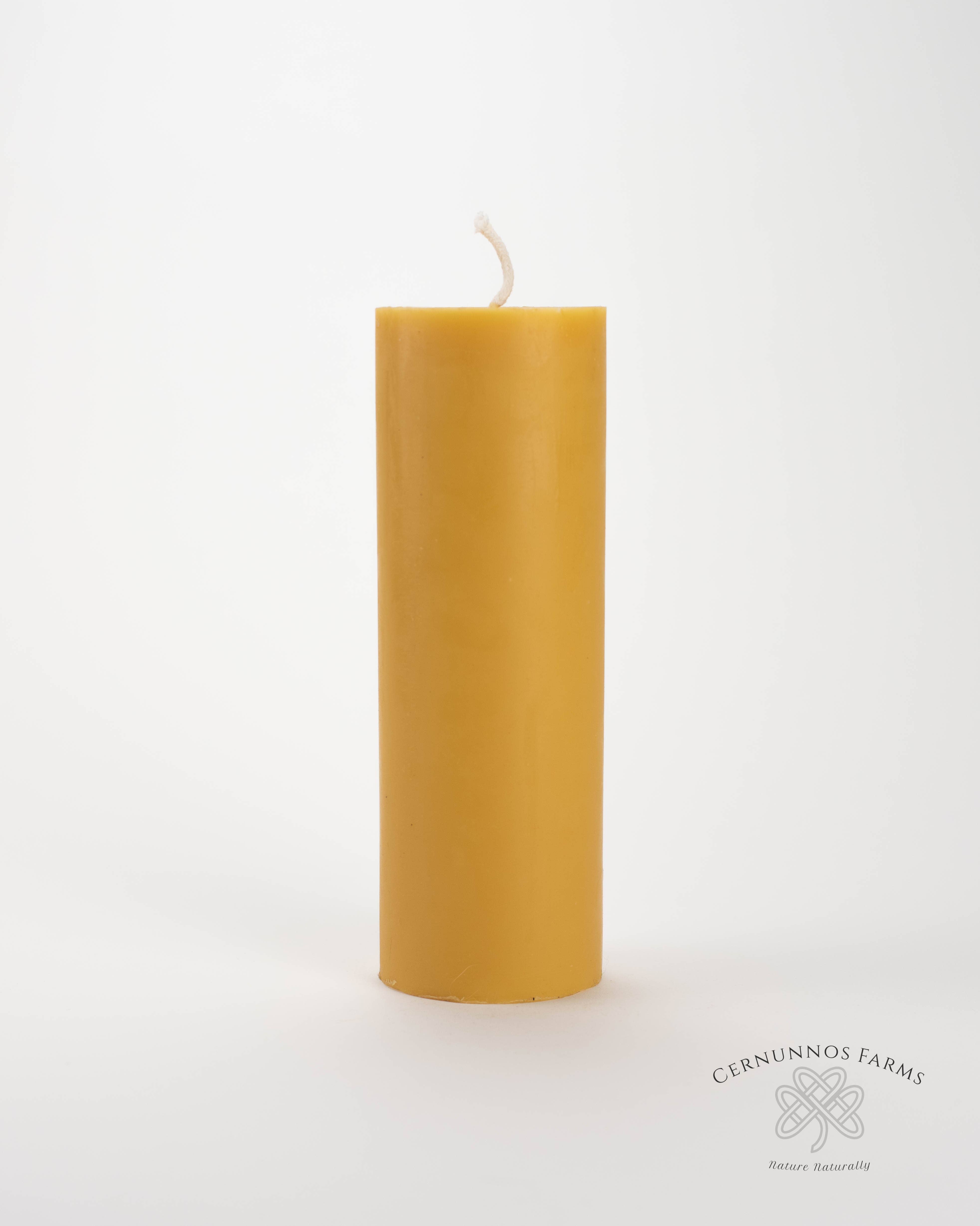 Beeswax pillar candle