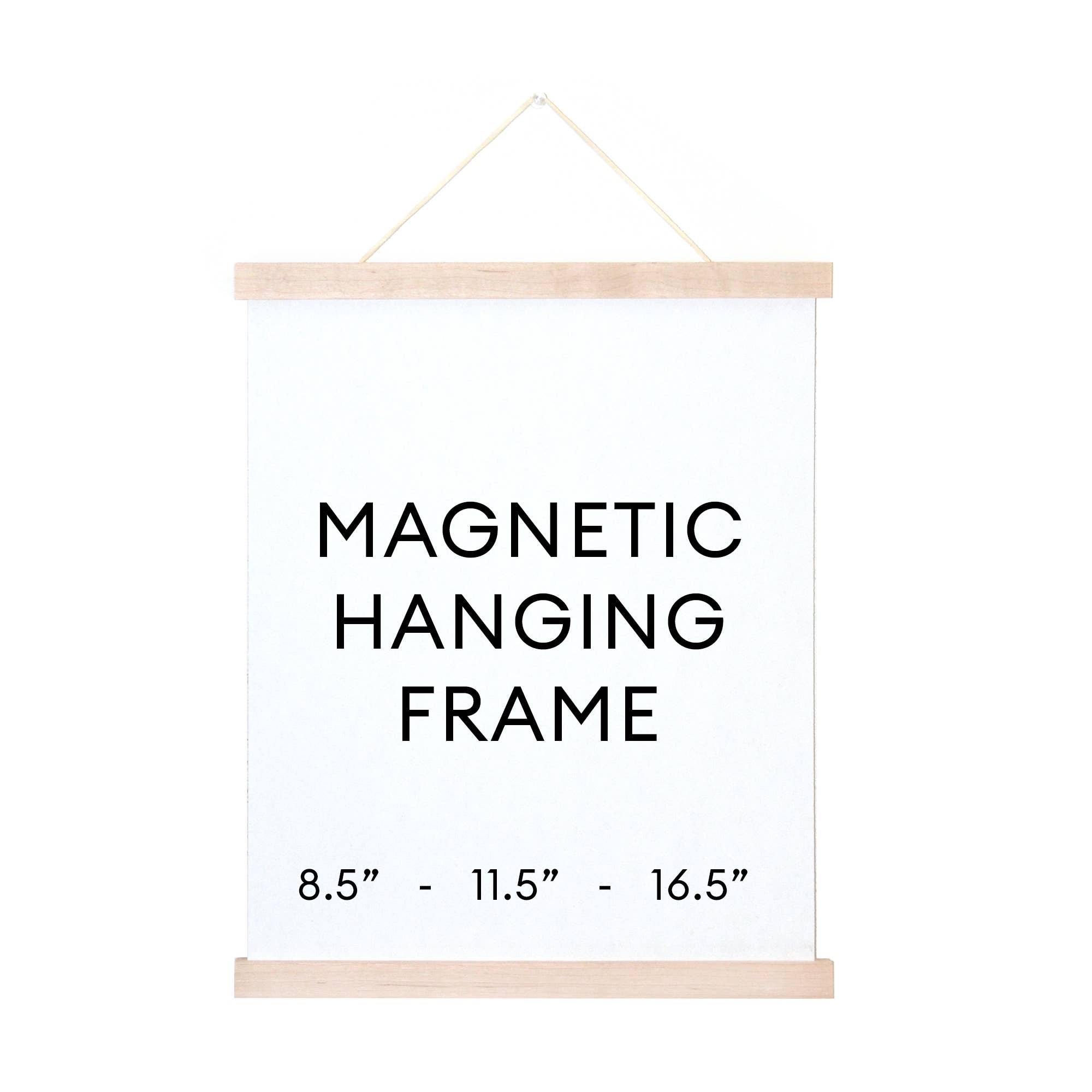 Magnetic Wood Hanging Poster Frame