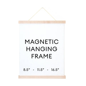 Magnetic Wood Hanging Poster Frame