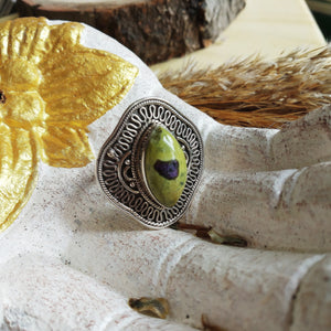 Atlantisite Ring with Filigree
