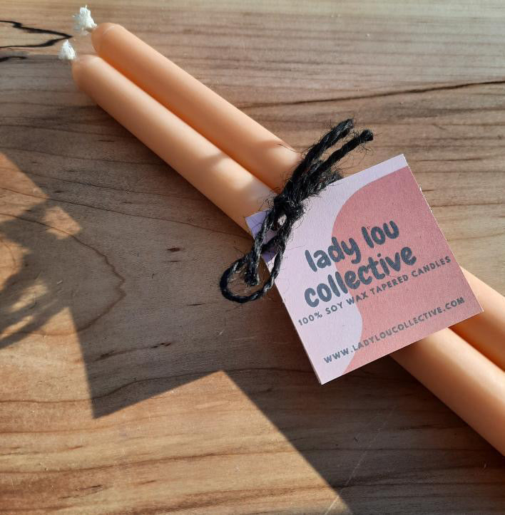 Peach Taper Candles