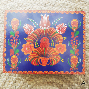Hand Painted Folk Art Jewelry Box