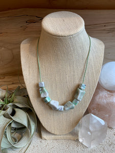 Porcelain and Leather Necklace