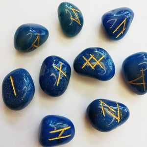 Runes Set - Blue Onyx